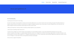 Desktop Screenshot of neue-perspektive.ch